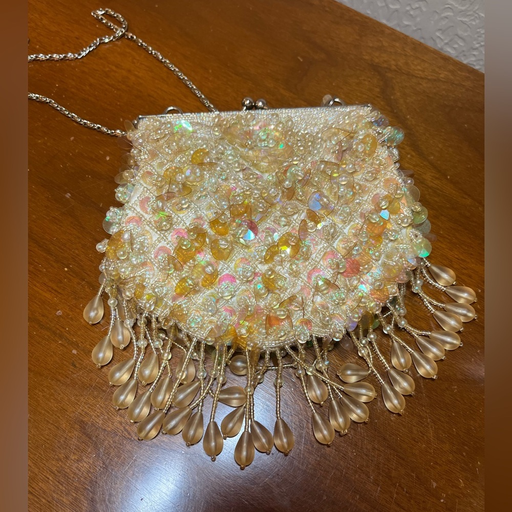 Vintage Hand Beaded Crossbody Purse - Picture 8 of 13